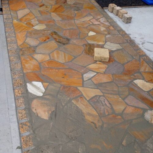 乱張り目地つめです。 乱張り目地つめです。