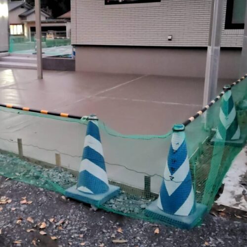 土間コンクリート打設完了です。 土間コンクリート打設完了です。