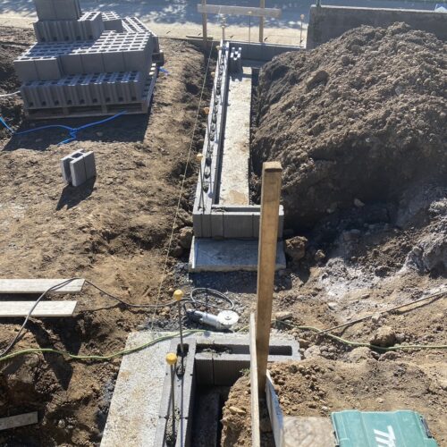 ブロック施工状況です。