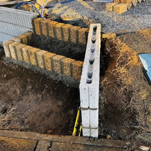 階段蹴上のグラニート施工です。 階段蹴上のグラニート施工です。