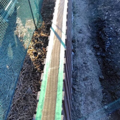 ブロック天端仕上げです。