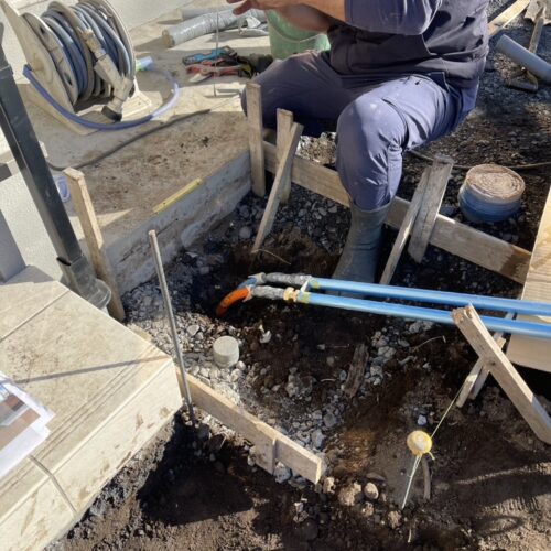 水栓設置の設備工事となります。