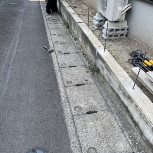 アンカー工事状況です。