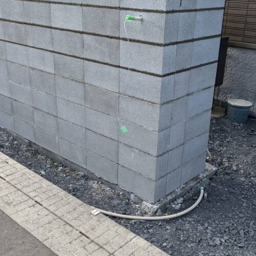 門柱のブロック積みです。 門柱のブロック積みです。