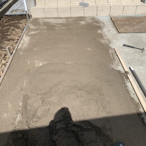 インターロッキング下地施工です。 インターロッキング下地施工です。