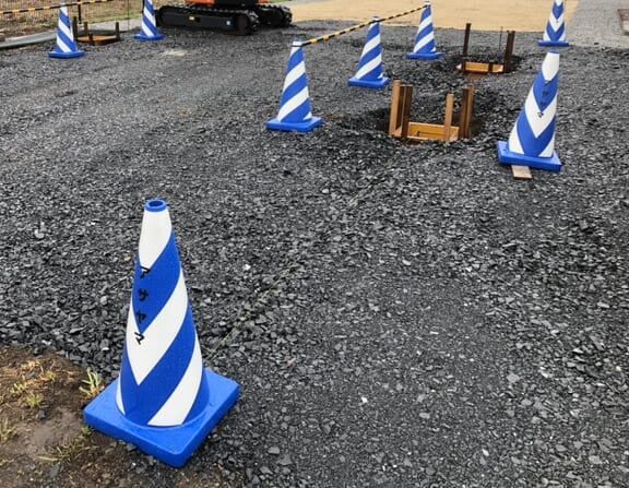 本日は雨の為に工事作業はお休みとなります。