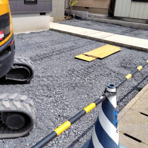 砕石入れ状況です。 砕石入れ状況です。