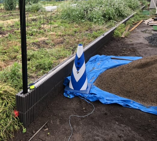 本日は雨の為に工事作業はお休みとなります。