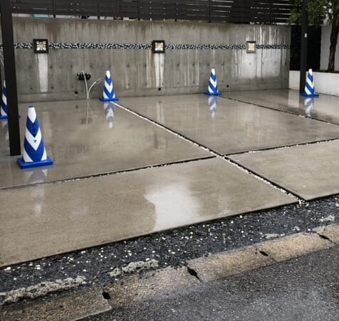 本日は雨の為に工事作業はお休みとなります。