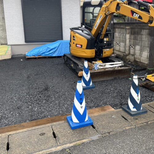 本日も雨のお天気の為に工事作業は休工となります。