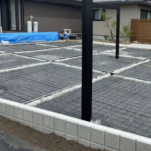 コンクリート打設の為の準備作業となります。