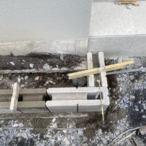 ブロック施工です。