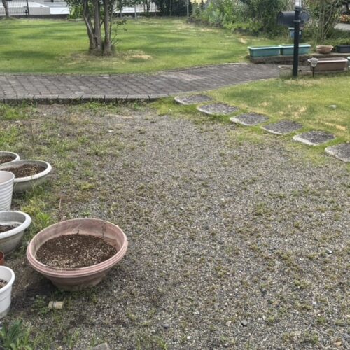 本日は台風の接近により雨の予報となってしまいました。工事作業は休工となります。