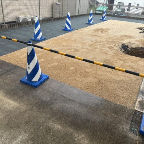 本日は雨の為に工事作業はお休みとなります。