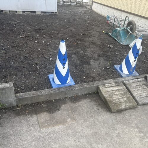 本日は雨の為に工事作業はお休みとなります。