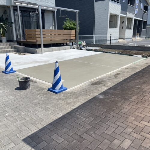 土間コンクリート完了です。
