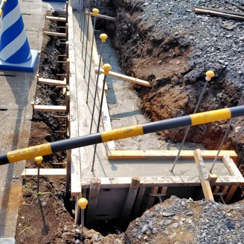 布基礎の打設です。