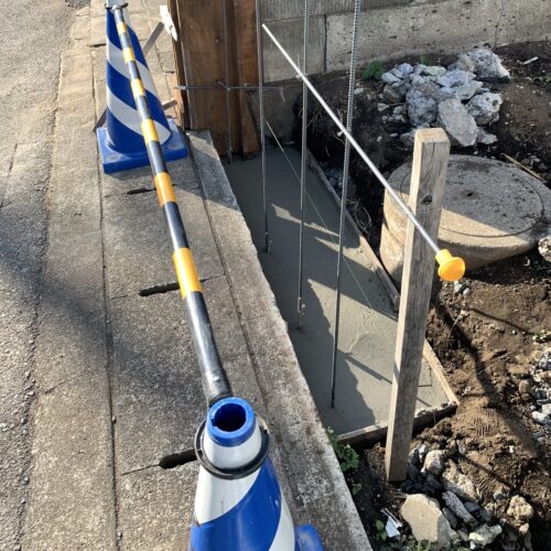 ブロックベースコンクリート打設です。