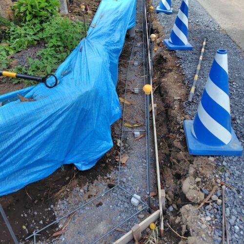 ブロックベースの配筋です。