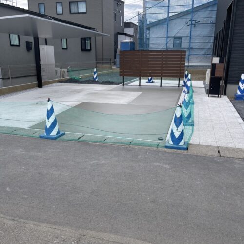 土間コンクリート完了です。