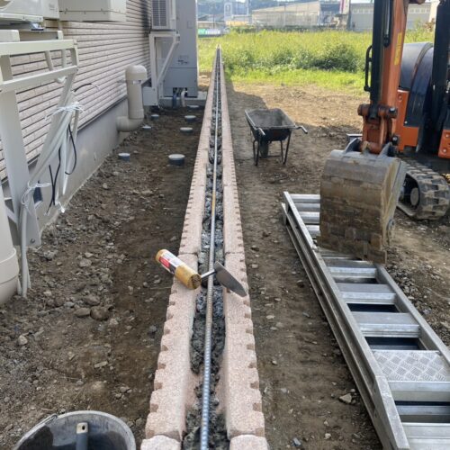 ブロック施工です。