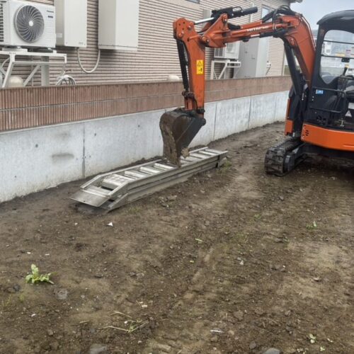 本日は雨の為に工事作業はお休みとなります。