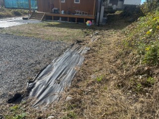 コンクリートの養生中です