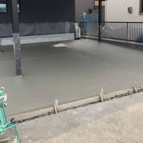 土間コンクリート打設完了です。