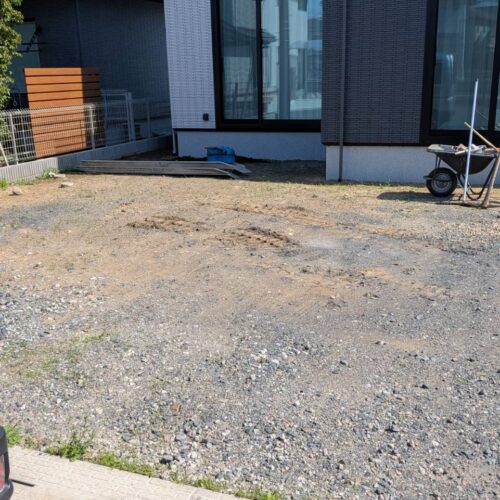 本日より着工です。掘削作業よりスタートいたします。よろしくお願いいたします。
